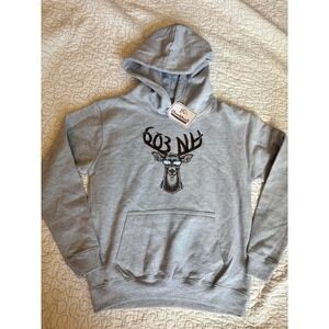 Chowdaheadz‎ Kids New Hampshire 603 NH Deer Sunglasses Hoodie Size Medium